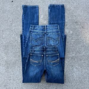 Wrangler 20X Boys Boot Cut Jeans 12S and 14S? TWO PAIRS - READ PLAY QUALITY